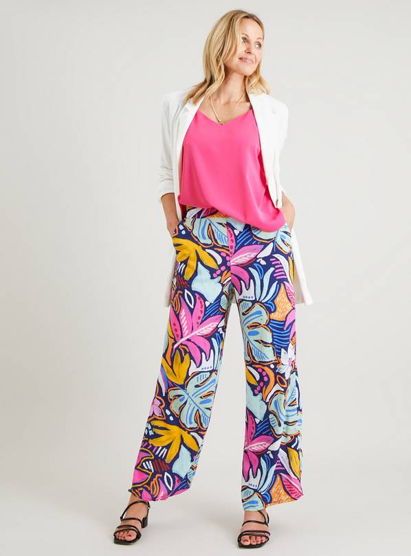 Pull on straight leg hot sale trousers